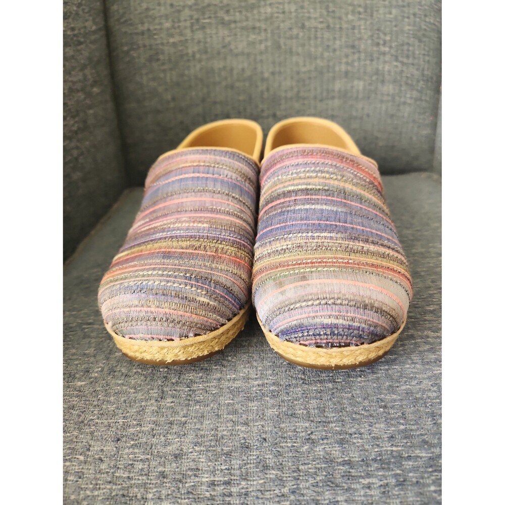 Dansko Jute Pro Fabric Striped Slip-on Clog Shoes Size 37 US 6.5 - Picture 3 of 7